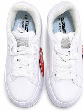 NWT Lucky Step White Platform Sneakers Women's Size 7 | Chunky Lace-Up |